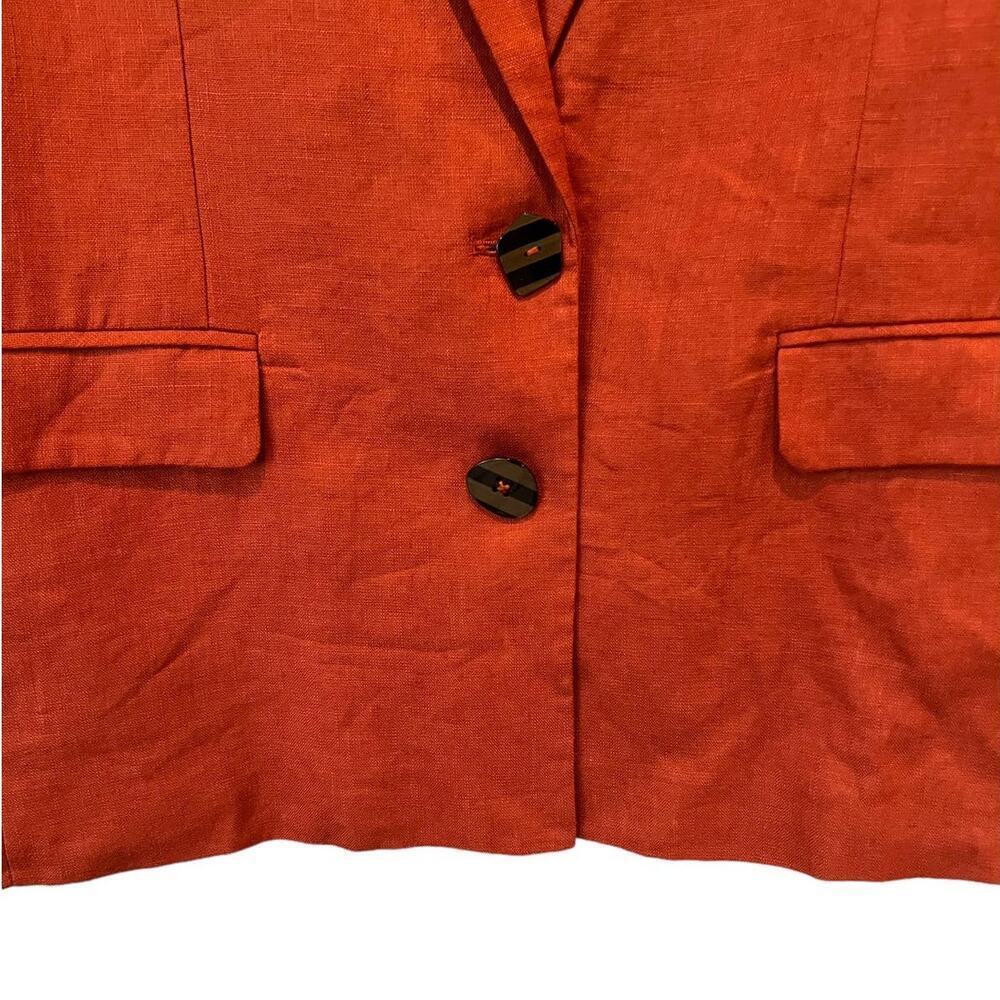 Farm Rio Brown Linen Blazer Size Large - Picture 5 of 9